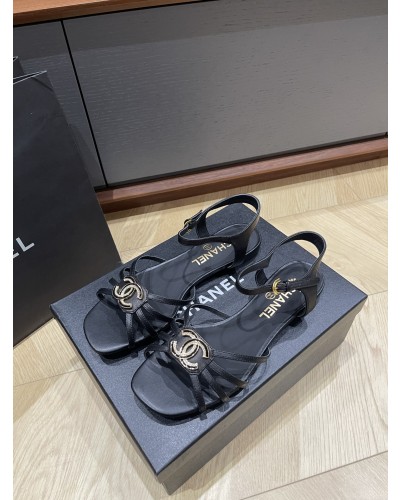 샤넬 CC로고 스트랩 샌들