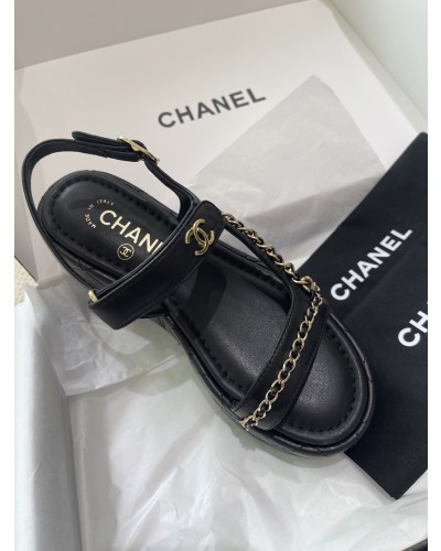 CHANEL cc 로고 체인 샌들