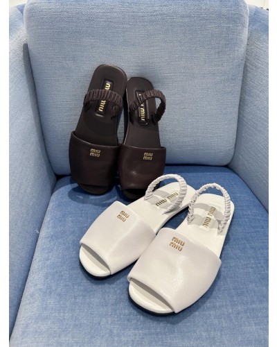 Miumiu leather sandals (+2color)