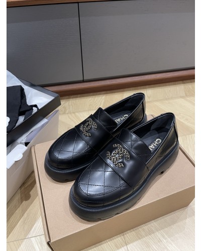 CHANEL Quilting CC loafers