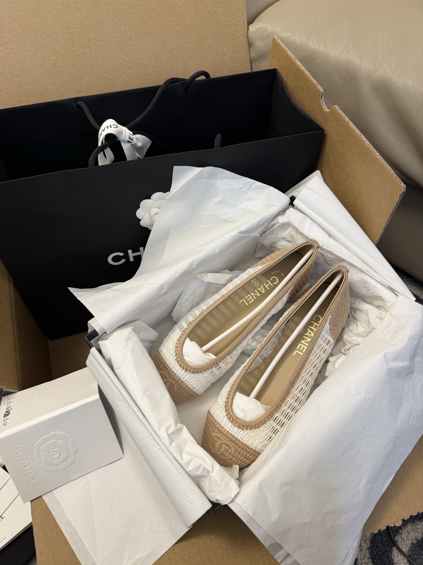 CHANEL Knit ballerina shose