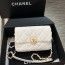 Ch 하트버클 에나멜 21cm 화이트