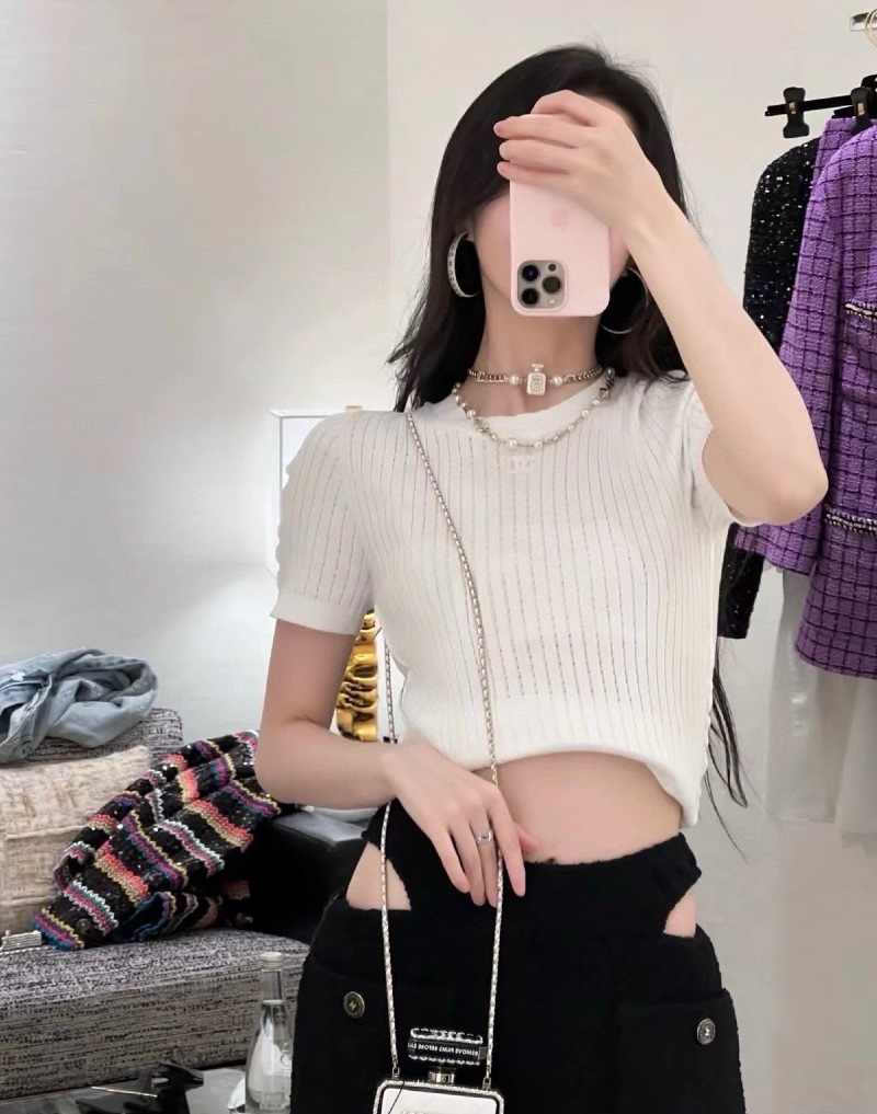 CHANEL 샤넬 CC 반팔 니트
