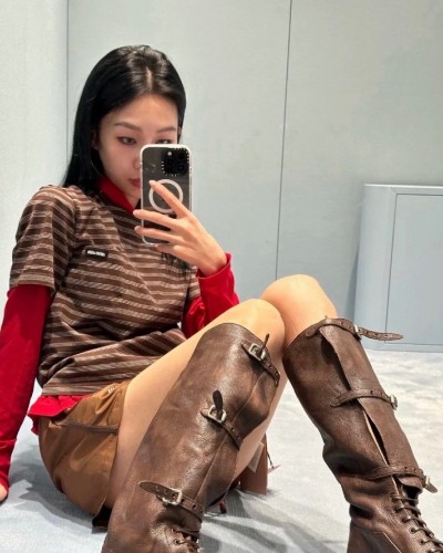 Miumiu 미우미우 스트라이프 반팔티