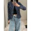 CHANEL 샤넬블루 트위드 자켓