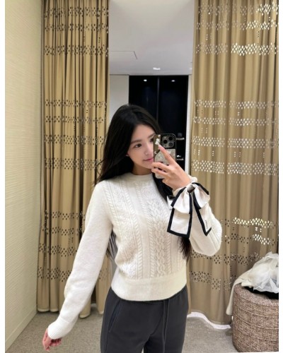 CHANEL 샤넬 캐시미어 꽈배기니트