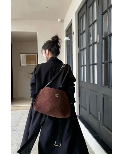 CHANEL Suede shopper bag