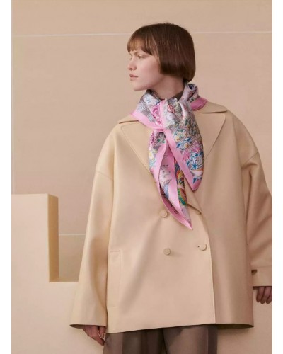 [HERMES] Mille Feuilles de Soie 더블 페이스 스카프 90