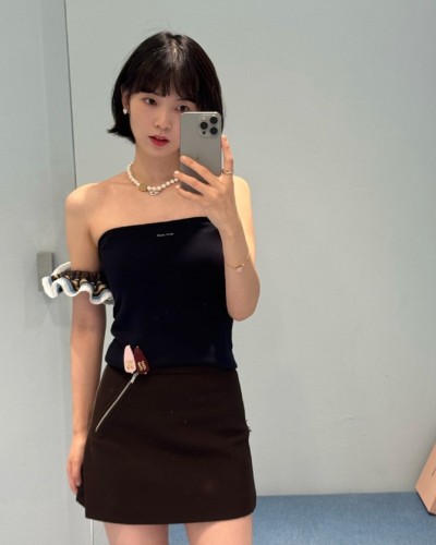 Miumiu 미우미우 로고 니트 탑