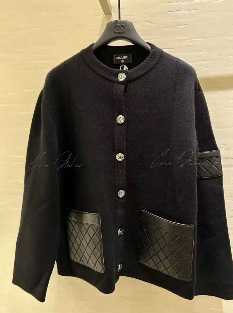 CHANEL 샤넬 캐시미어 포켓 가디건 자켓 