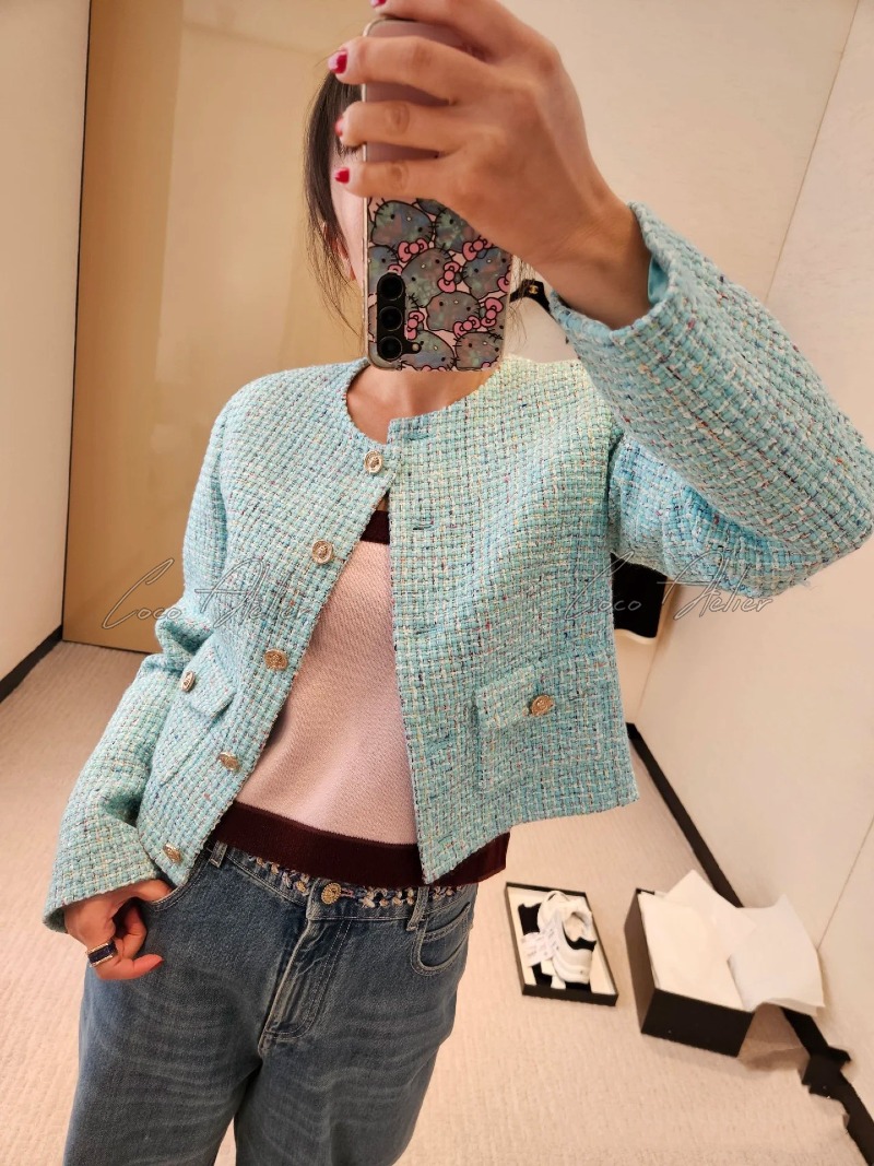 CHANEL 샤넬 트위드 자켓 