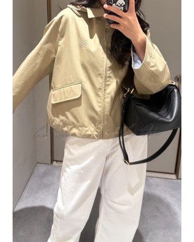 LOEWE 로에베 자수 로고 후드 집업 자켓