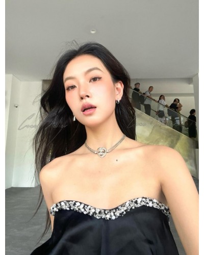 CHANEL 샤넬 하트 초커 목걸이