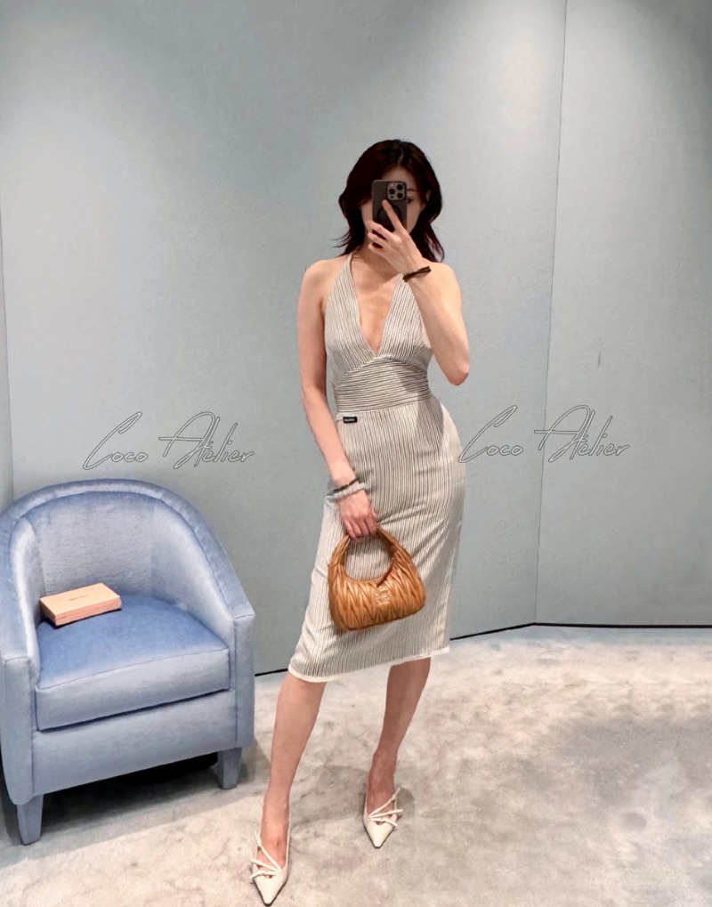Miumiu 미우미우 스트라이프 원피스