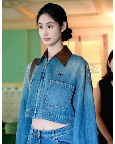 PRADA 프라다 삼각로고 데님 자켓