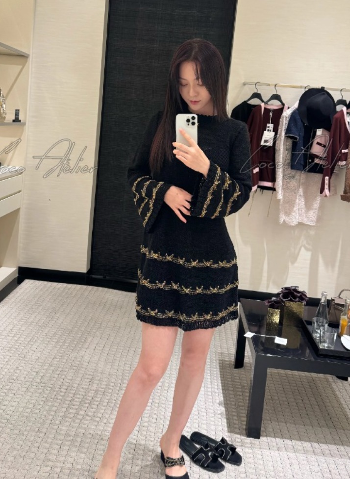 CHANEL 샤넬 cc 니트 원피스