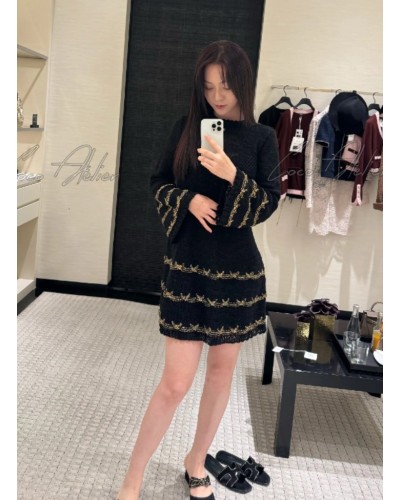 CHANEL 샤넬 cc 니트 원피스