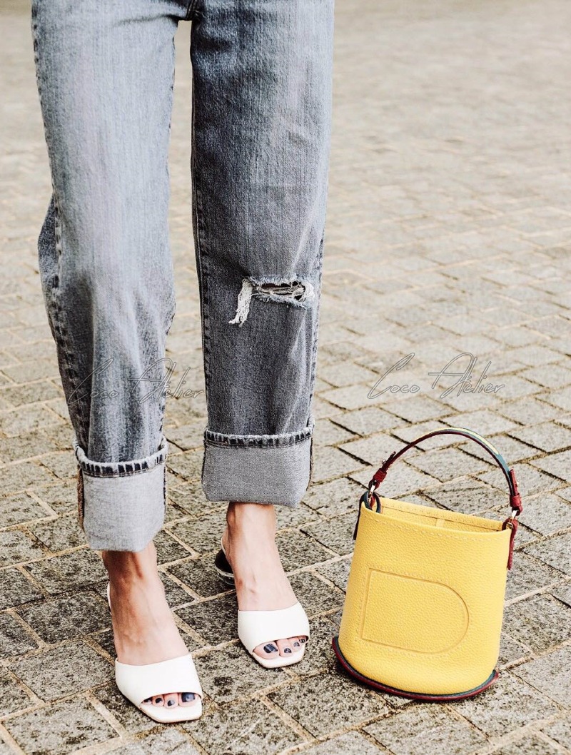 DELVAUX 델보 핀 미니 버킷백
