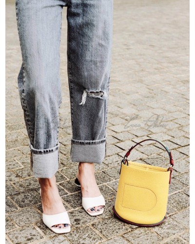 DELVAUX 델보 핀 미니 버킷백