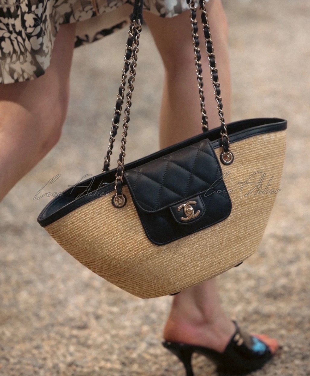 CHANEL 샤넬 라피아 숄더백 (+2size)