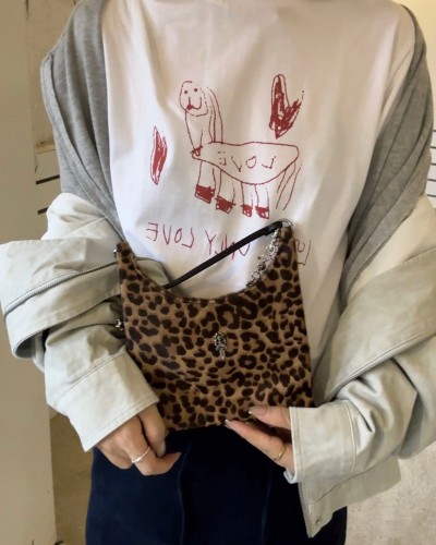 Chrome Hearts 크롬하츠 레오파드 숄더백