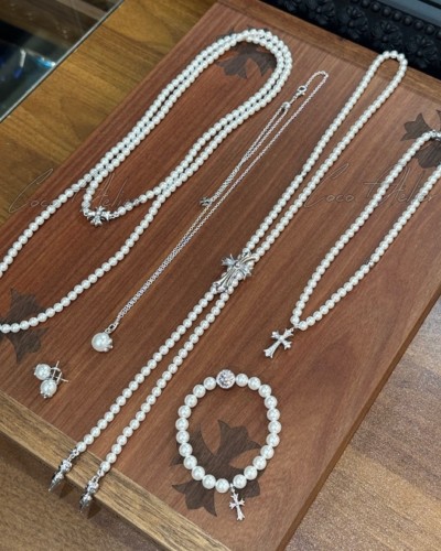 Chrome x Mikimoto 크롬하츠 진주 목걸이,귀걸이,팔찌