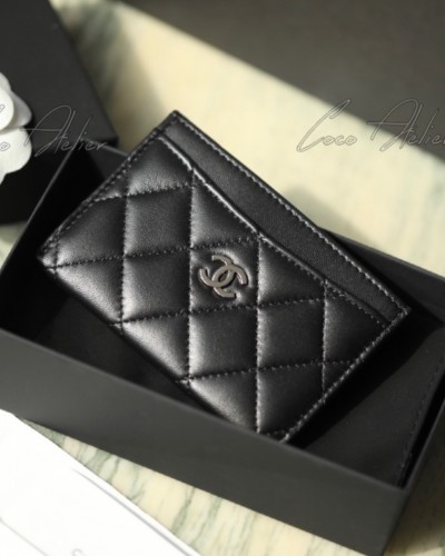 CHANEL 샤넬 카드지갑 램스킨