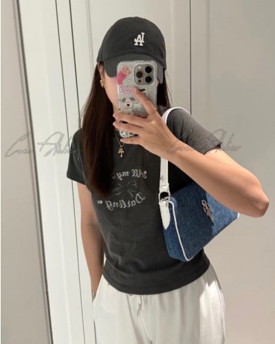 Chrome Hearts 데님 숄더백