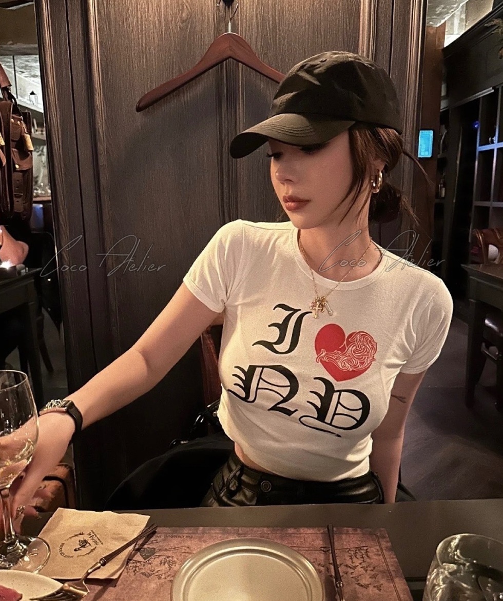Chrome Hearts 크롬하츠 하트 크롭 티셔츠