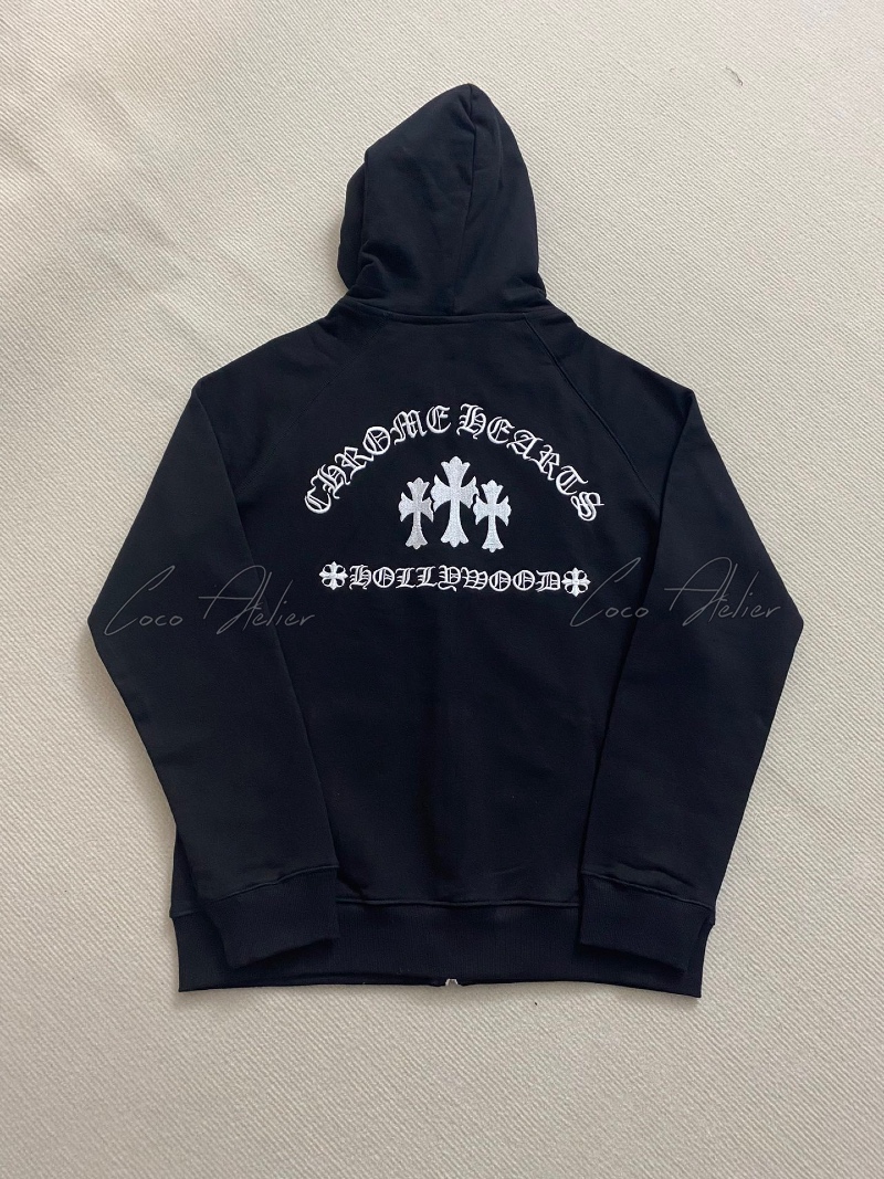 Chrome Hearts 크롬하츠 은장 패치 후드 집업