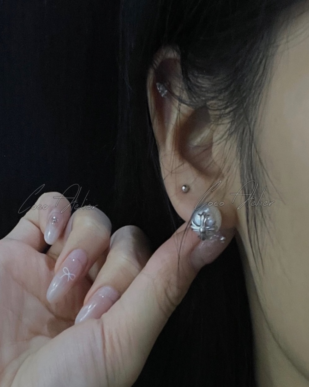 Chrome Hearts 크롬하츠 진주플러스 귀걸이