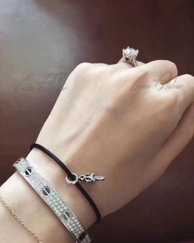 Chrome Hearts 크롬하츠 팬던트 실 팔찌