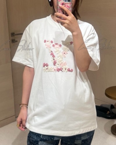 LV 루이비통 니고 콜라보 핸드 스티치 체리 블라썸 반팔 티셔츠 (남녀공용)