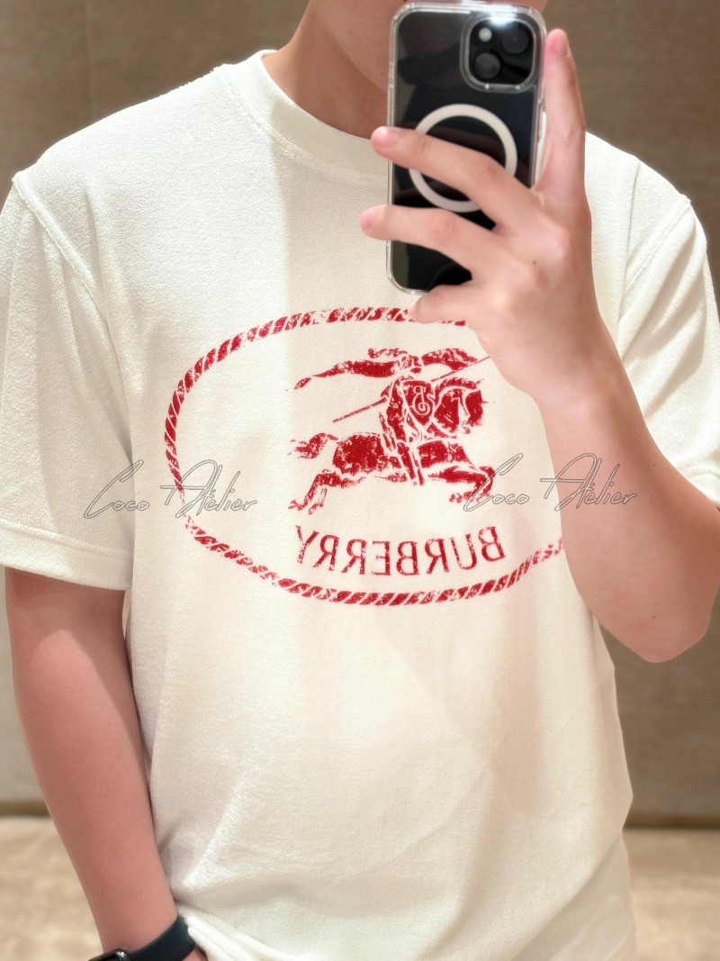 Burberry 버버리 전마 프린팅 테리 클로스 반팔 티셔츠 (남녀공용)