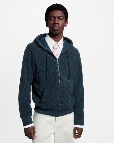 Louis Vuitton 루이 비통 네이비 블루 테리 자카드 후드 집업 (남녀공용)
