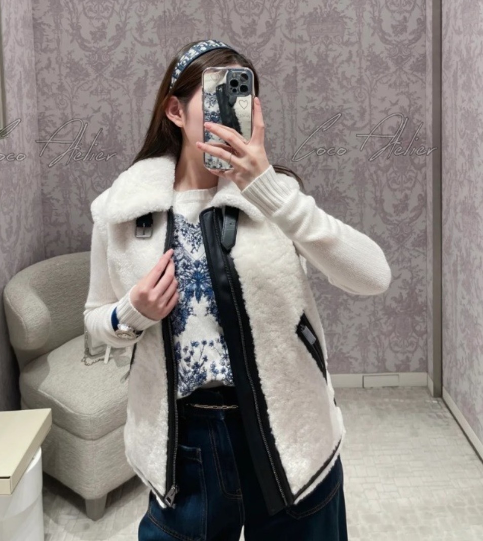 Dior 디올 무스탕 조끼