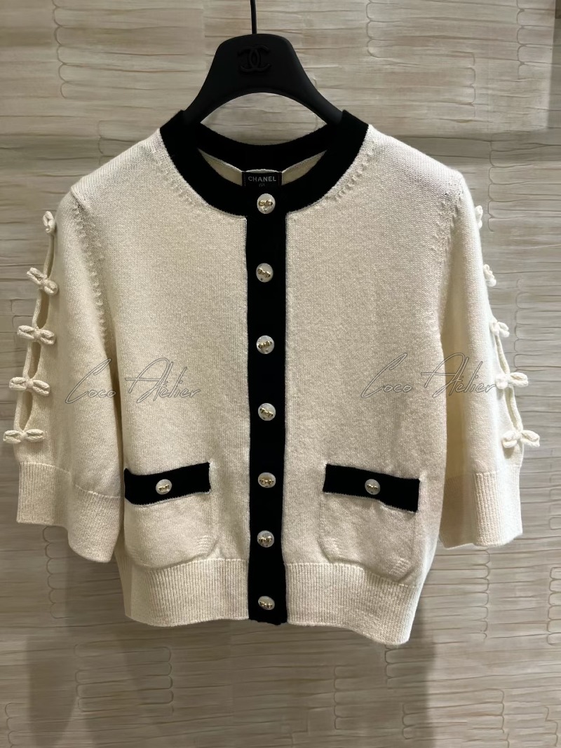 CHANEL 샤넬 배색 가디건