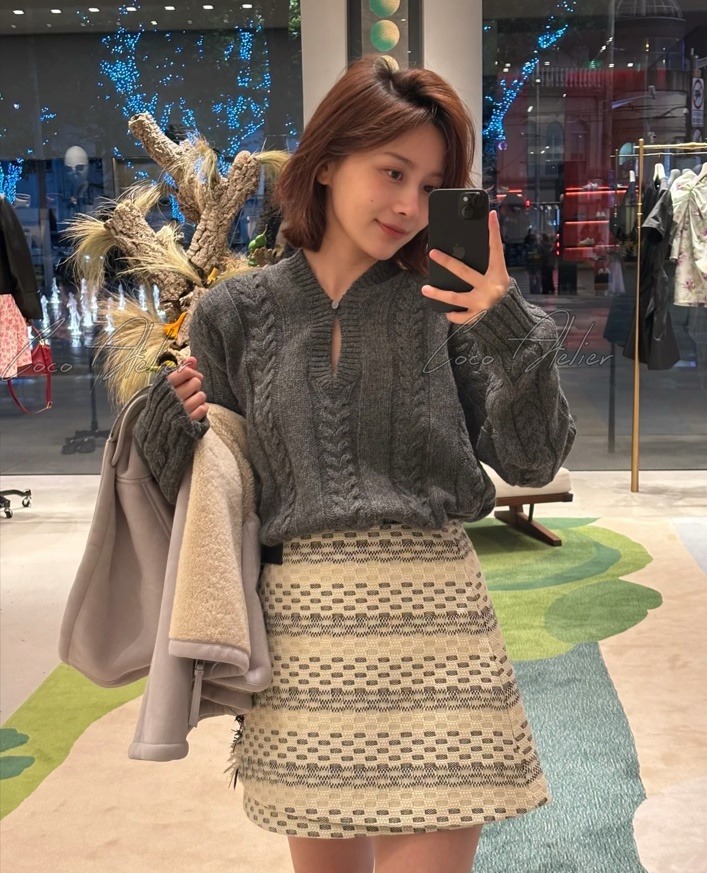 LOEWE 로에베 원 버튼 니트 (+2color)