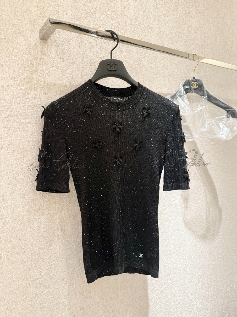 CHANEL 샤넬 반팔 니트