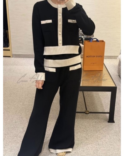CHANEL 샤넬 캐시미어 니트 팬츠
