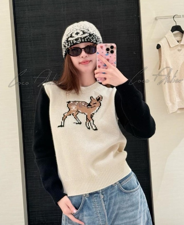 CHANEL 샤넬 밤비 니트