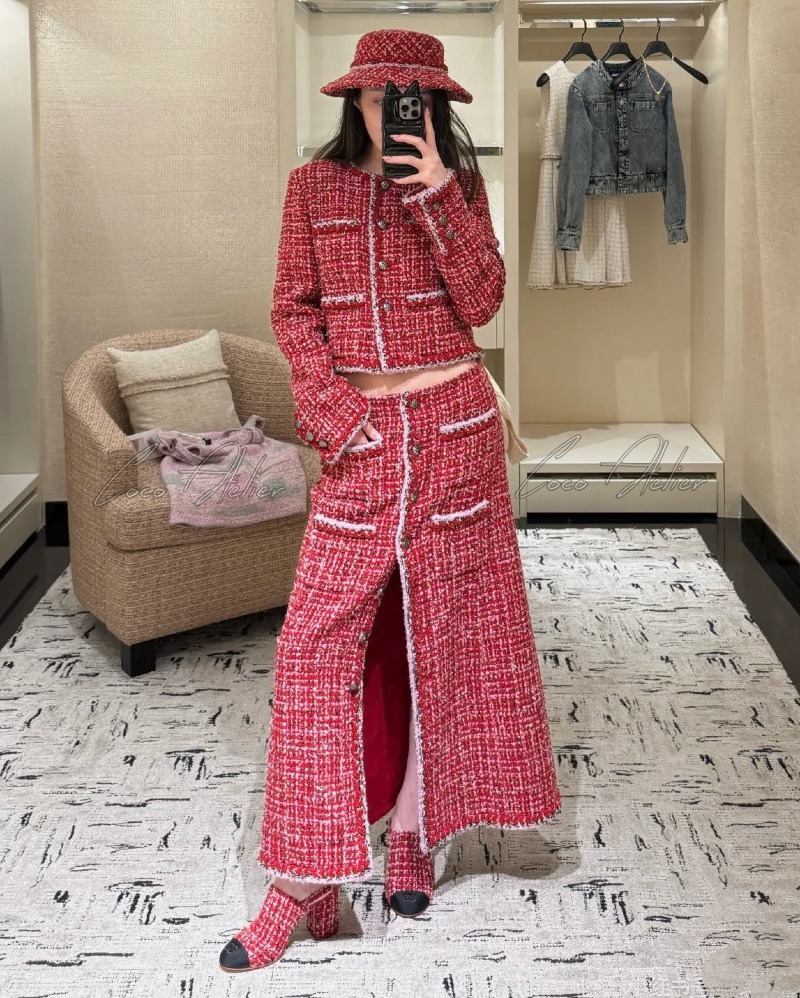 CHANEL 샤넬 트위드 스커트