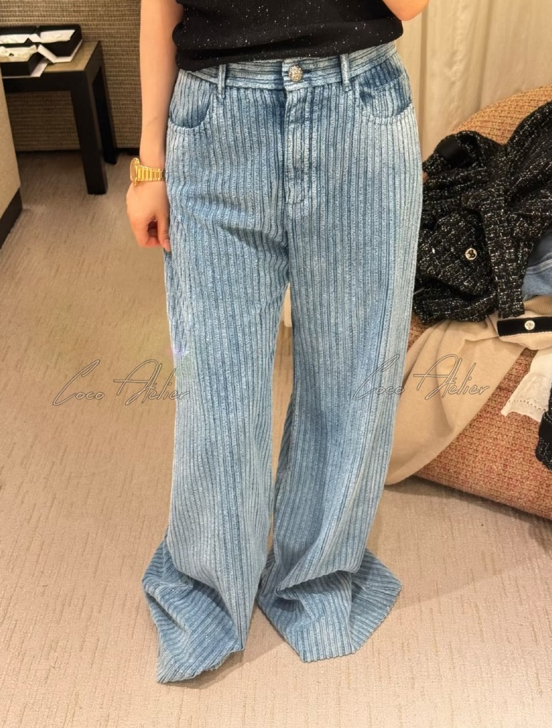 CHANEL 샤넬 코듀로이 팬츠