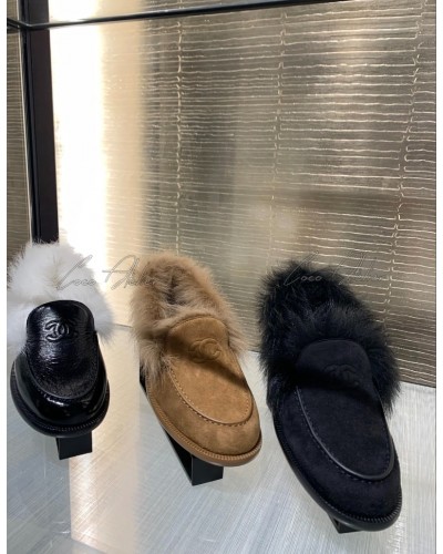 CHANEL 샤넬 cc 시어링 로퍼