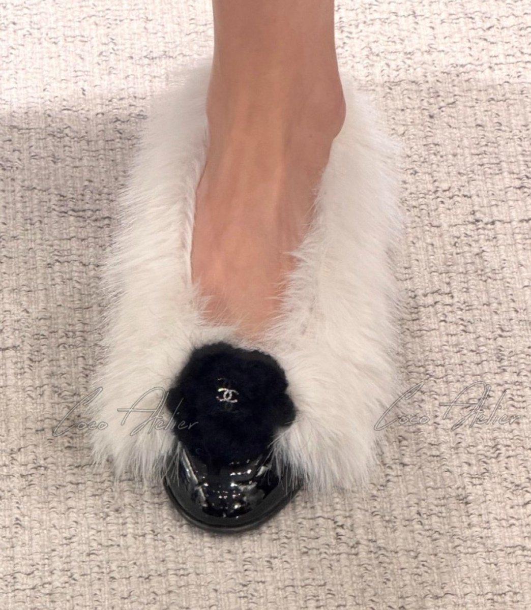 CHANEL 샤넬 cc 시어링 로퍼