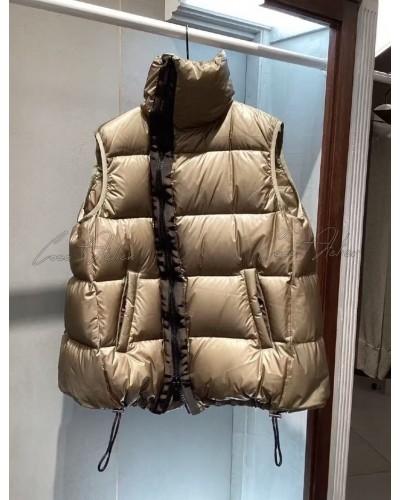 an oblique padded vest