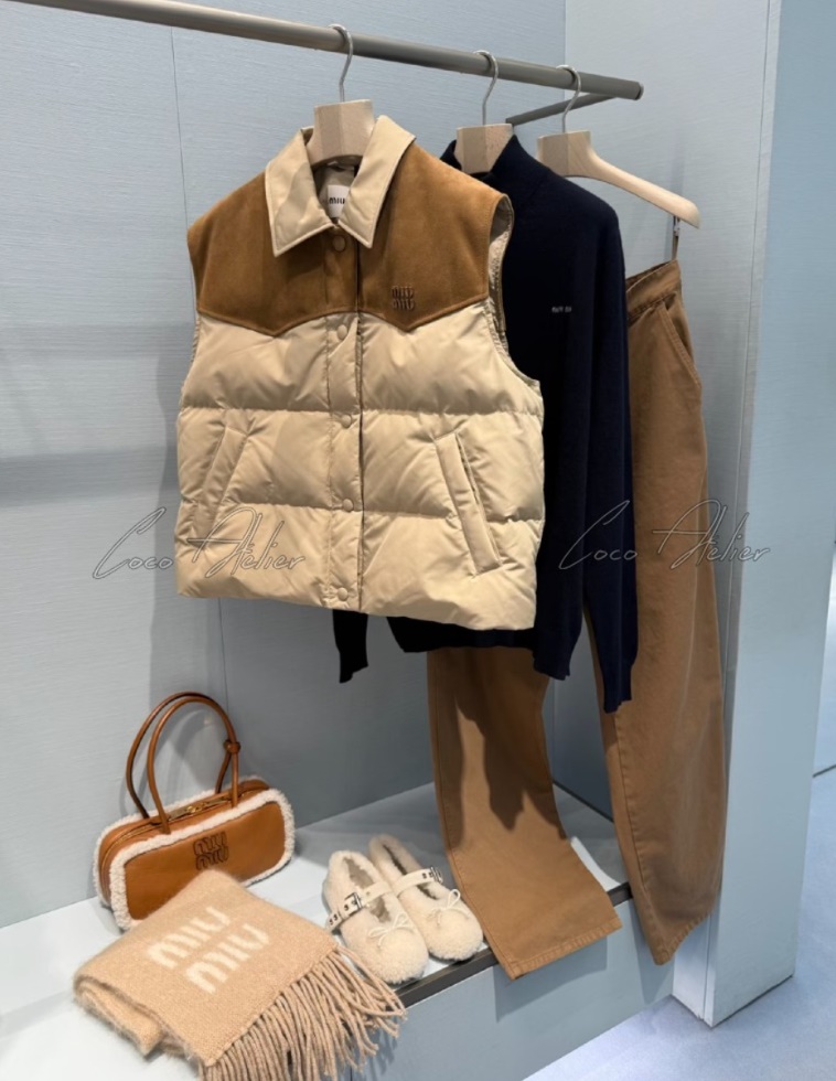 two-tone padded vest