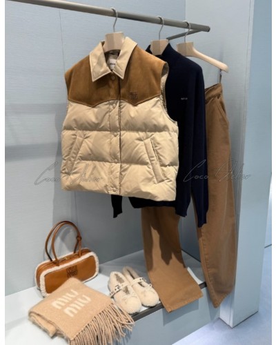 two-tone padded vest