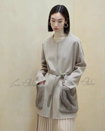 LP mink pocket coat