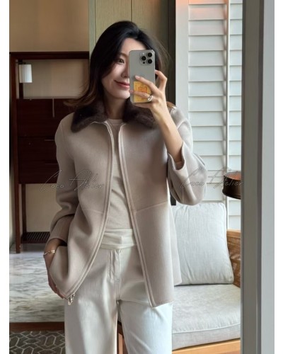 LP mink trimming jacket